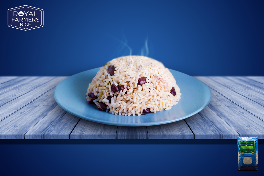 Coconut rice and peas